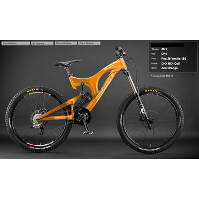 SANTA CRUZ DRIVER 8 Rahmen FOX DHX RC4 M Ano Orange GO CYCLE